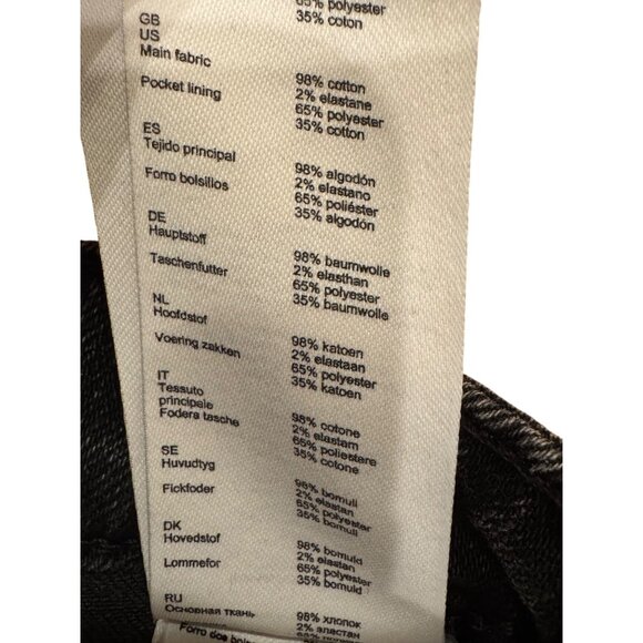 Maje Paris Distressed Black Ecowash Straight Leg Jeans Size 36 (US 4) - Picture 6 of 8